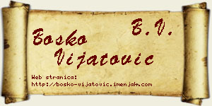 Boško Vijatović vizit kartica